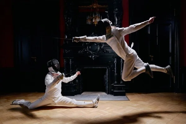 fencing match action
